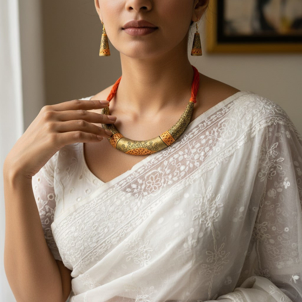 Handmade Terracotta Jewelry Set TR103