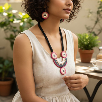Handmade Terracotta Jewelry Set for Woman TRN108