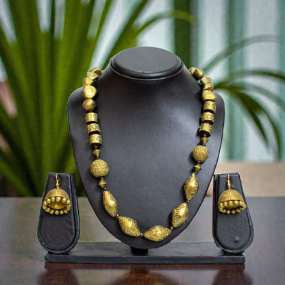Handmade Terracotta Jewelry Set for Women TRN0176