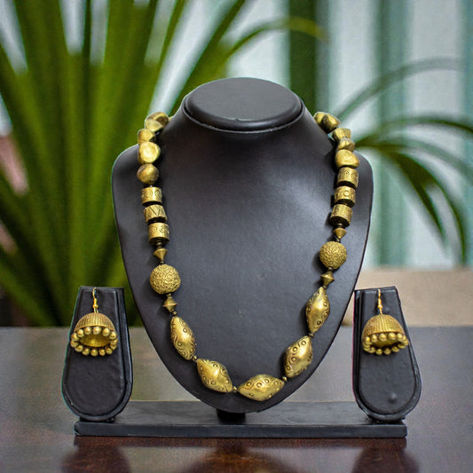 Handmade Terracotta Jewelry Set for Women TRN0176