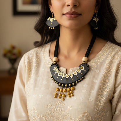 Handmade Terracotta Jewelry Set for Woman TRN107
