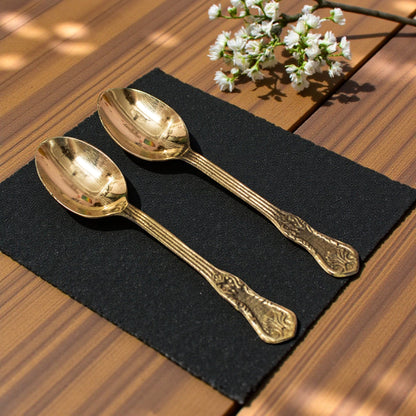 Brass Table Spoon (Set of two) 6 inch DINSPN001T