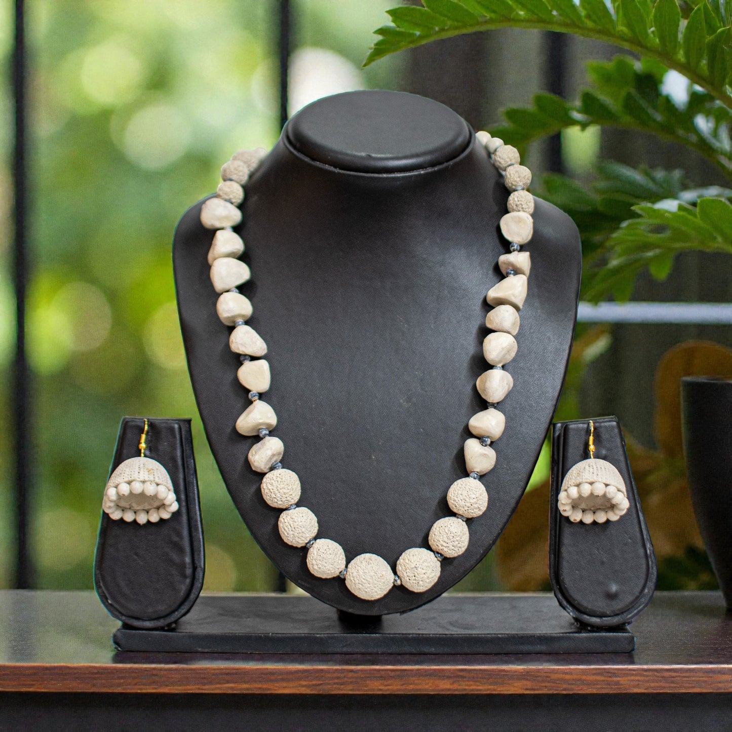 Handmade Terracotta Jewelry Set for Women TRN0176