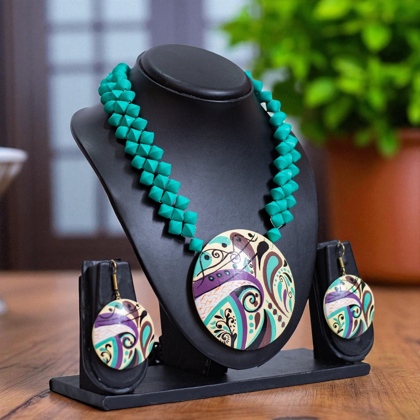 Handmade Terracotta Jewelry Set for Women TRN175
