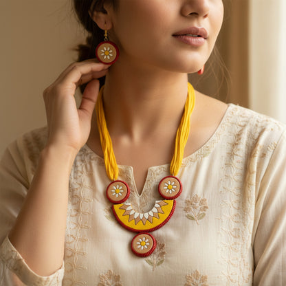 Handmade Terracotta Jewelry Set for Woman TRN108