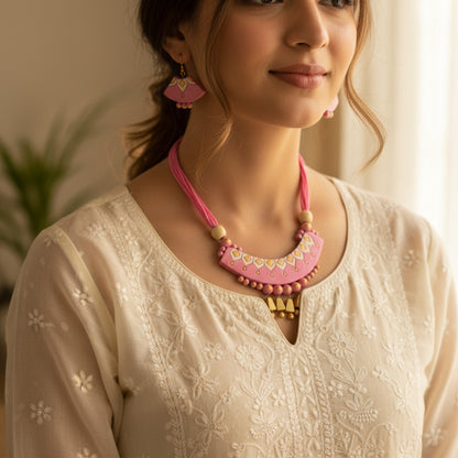 Handmade Terracotta Jewelry Set for Woman TRN107