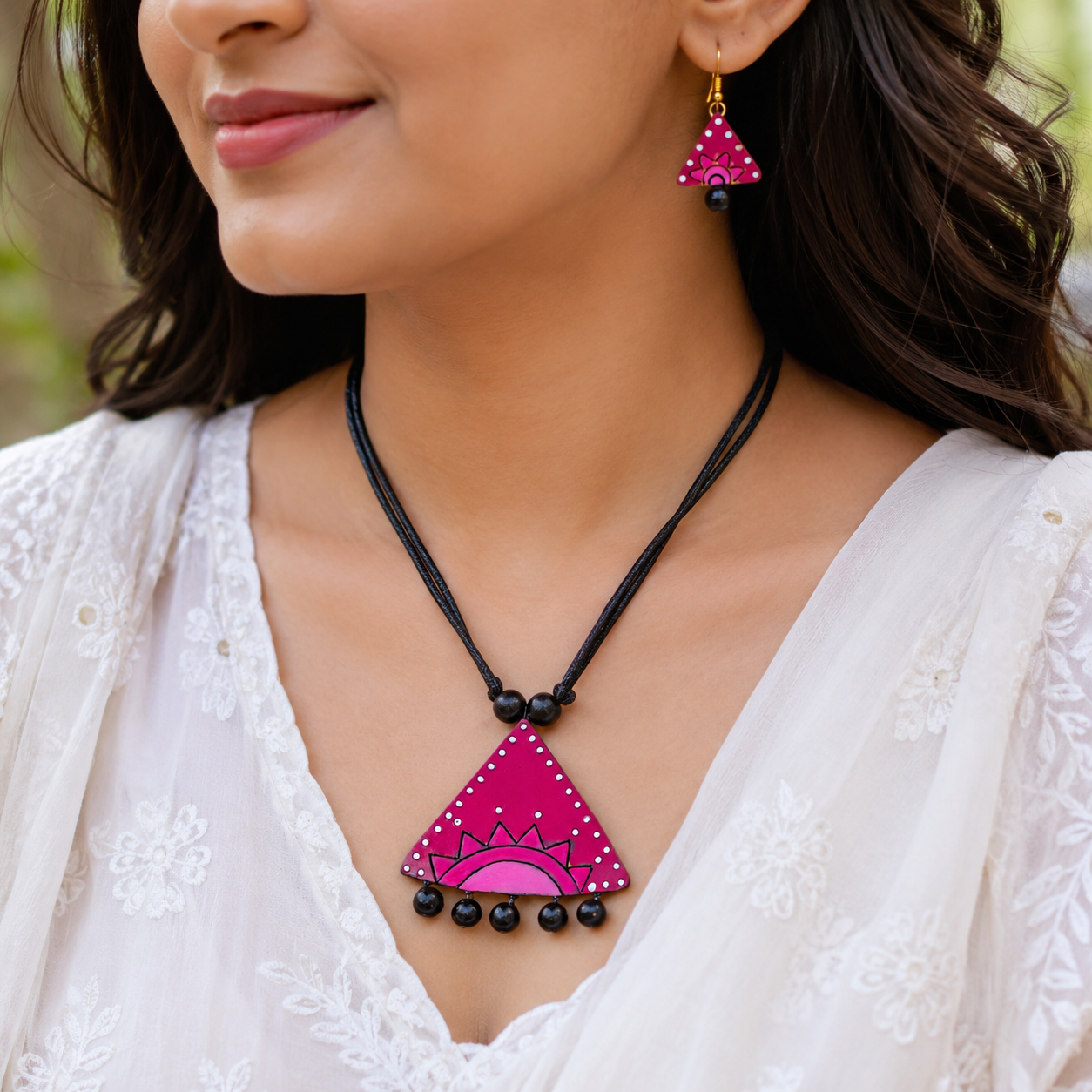 Handcrafted Terracotta Jewellery Set for Women | Indian Traditional Clay Necklace & Earrings | Ethnic Fashion Jewellery | TRN177