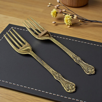 Brass Fork Tableware (Set of two) 7 inch DINSPN002