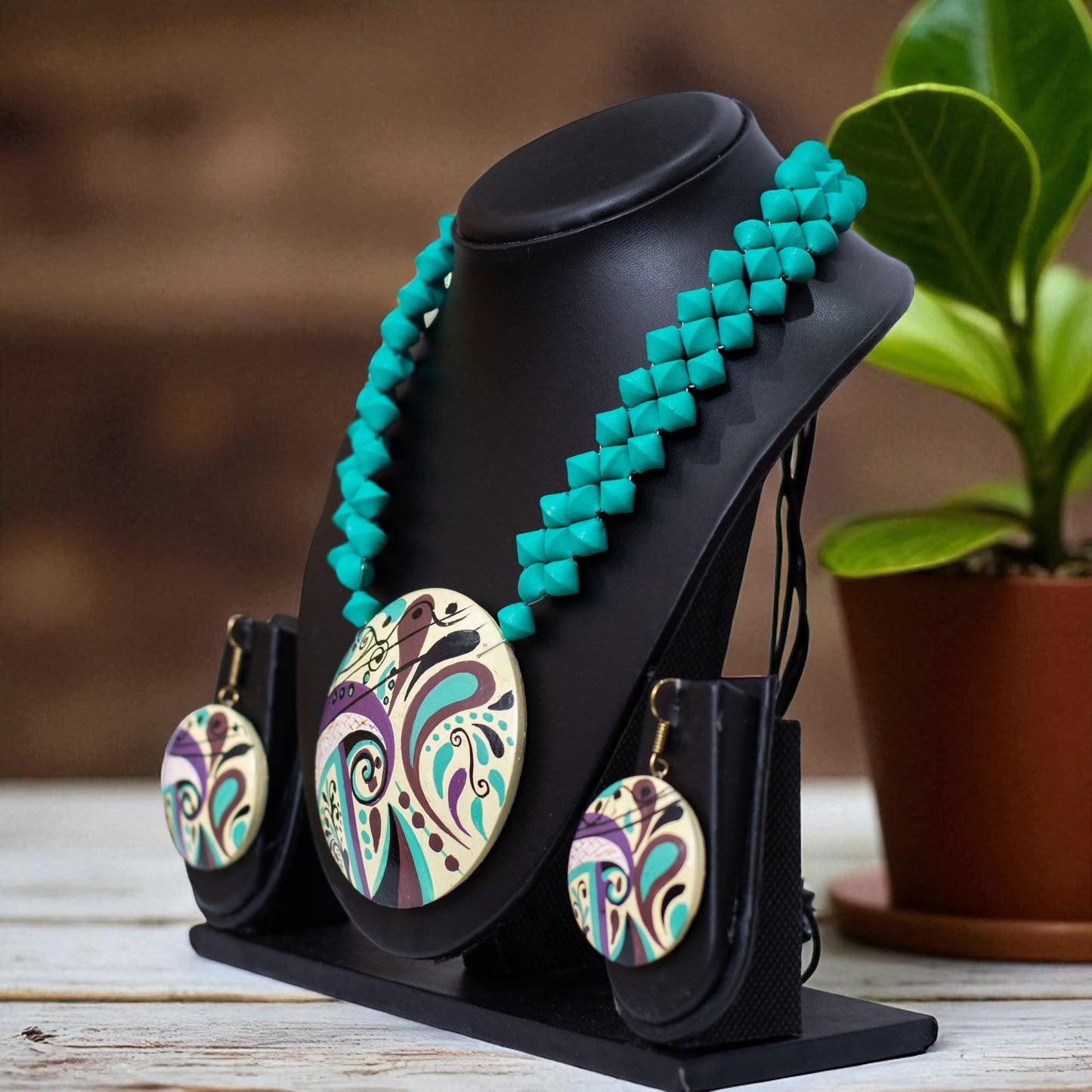 Handmade Terracotta Jewelry Set for Women TRN175