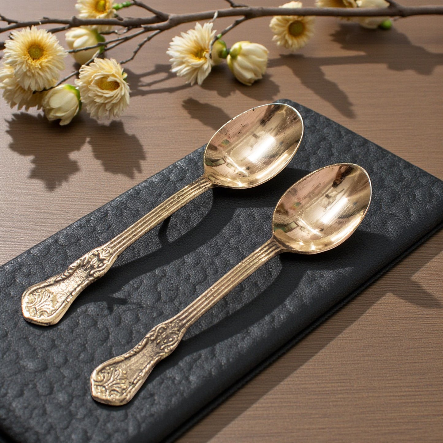 Brass Table Spoon (Set of two) 6 inch DINSPN001T