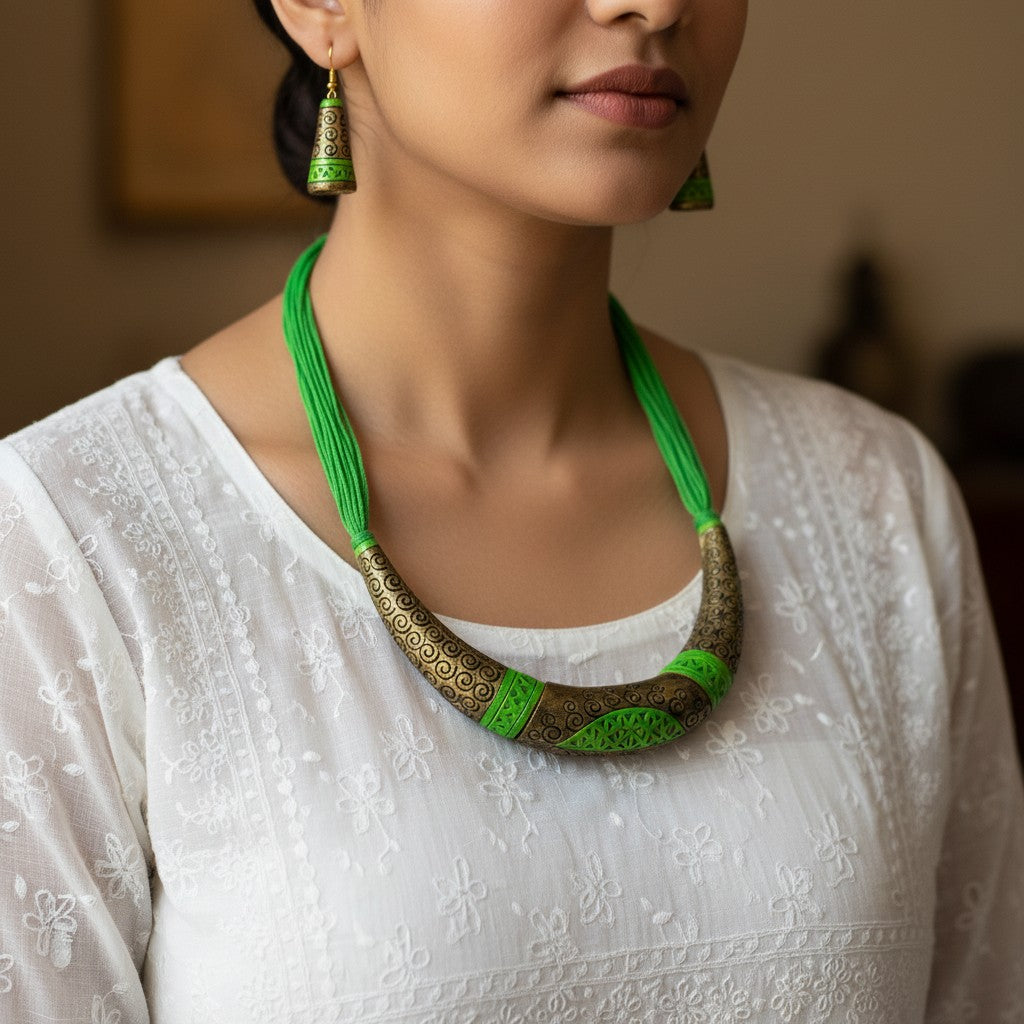 Handmade Terracotta Jewelry Set TR103