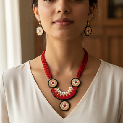 Handmade Terracotta Jewelry Set for Woman TRN108