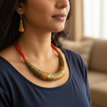 Handmade Terracotta Jewelry Set TR103