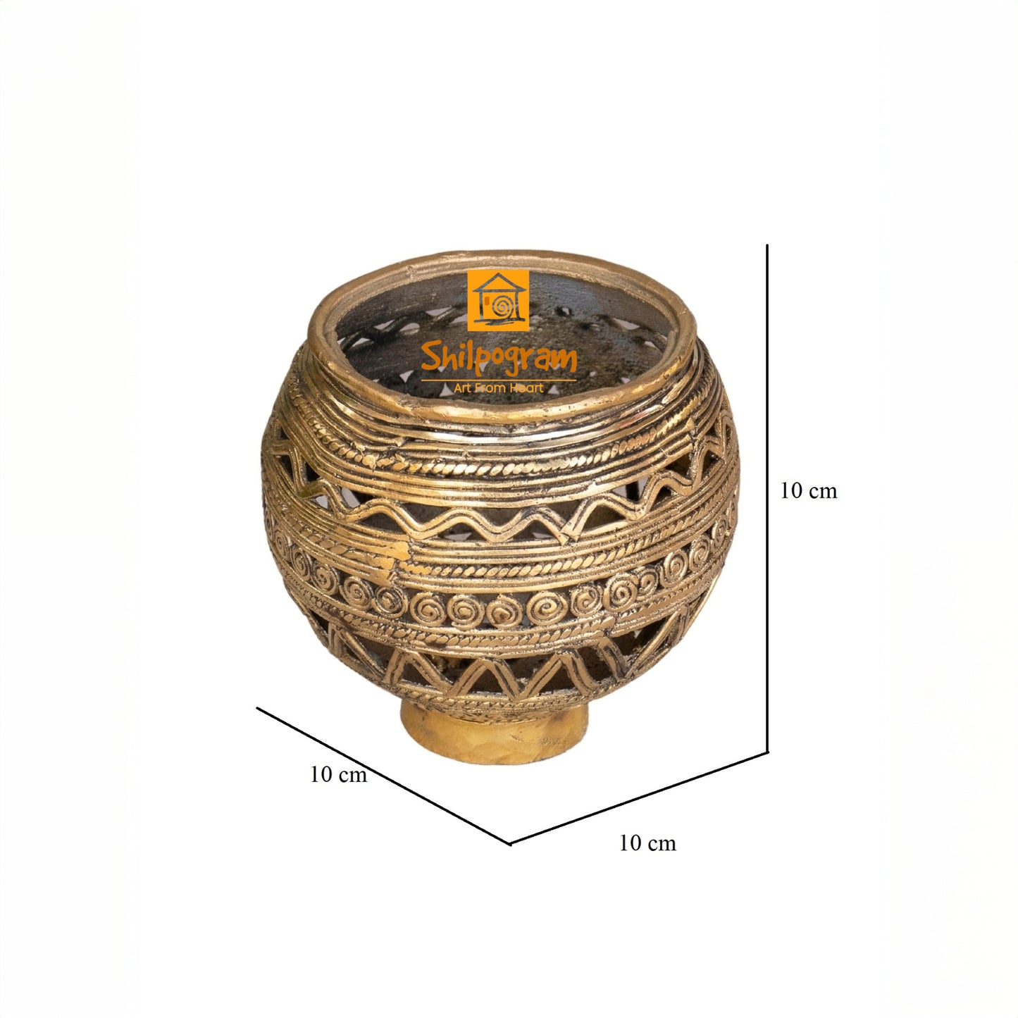 Dhokra Art Brass Metal Handcrafted Pen Stand || D66