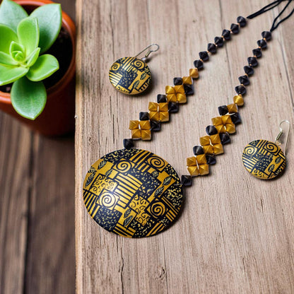 Handmade Terracotta Jewelry Set for Women TRN174