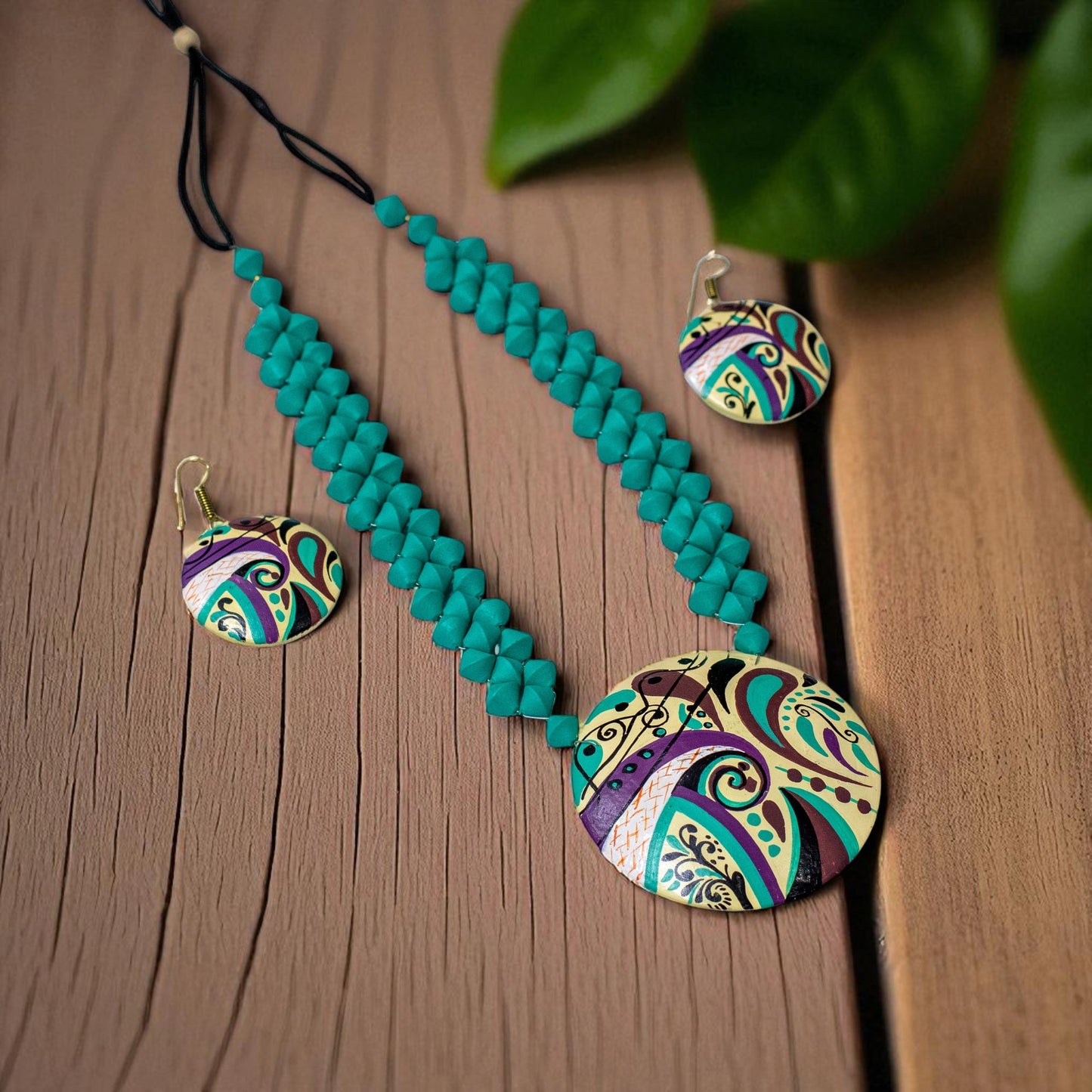 Handmade Terracotta Jewelry Set for Women TRN175