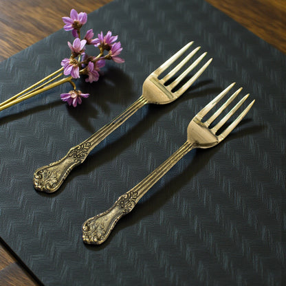 Brass Fork Tableware (Set of two) 7 inch DINSPN002