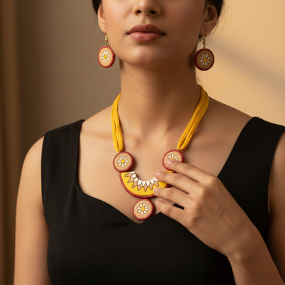 Handmade Terracotta Jewelry Set for Woman TRN108