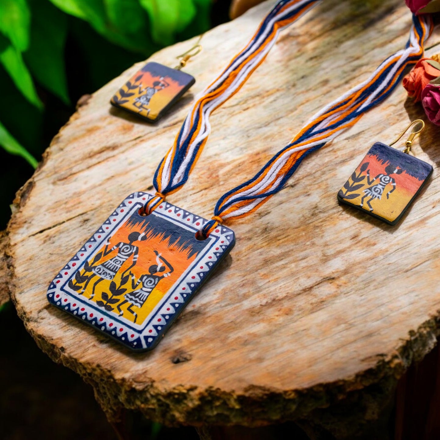 Handmade Terracotta Jewelry Set for Woman TRN110