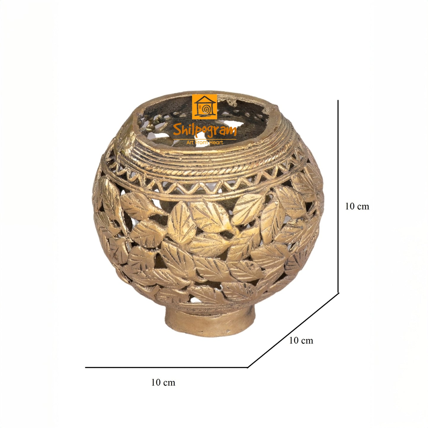 Dhokra Art Brass Metal Handcrafted Pen Stand || D69