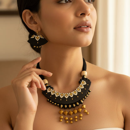 Handmade Terracotta Jewelry Set for Woman TRN107