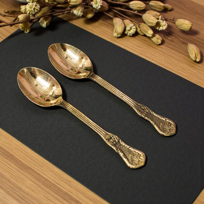 Brass Table Spoon (Set of two) 6 inch DINSPN001T