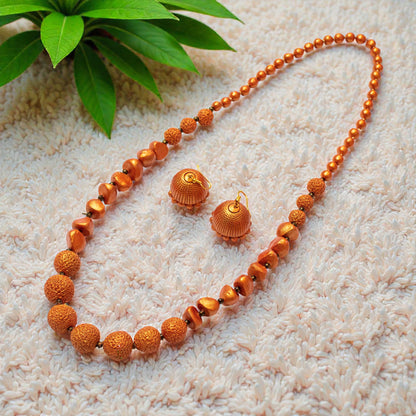 Handmade Terracotta Jewelry Set for Women TRN0176