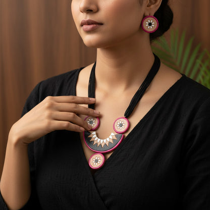 Handmade Terracotta Jewelry Set for Woman TRN108