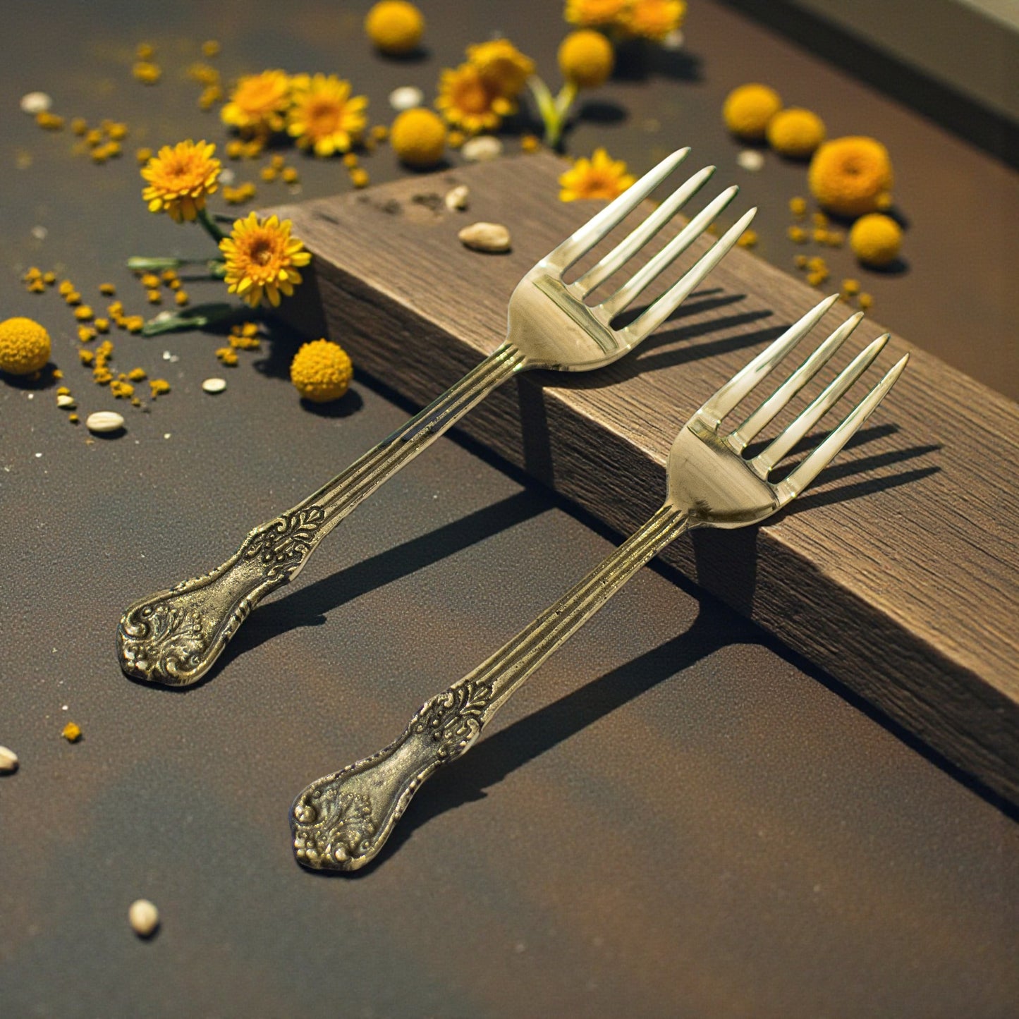 Brass Fork Tableware (Set of two) 7 inch DINSPN002