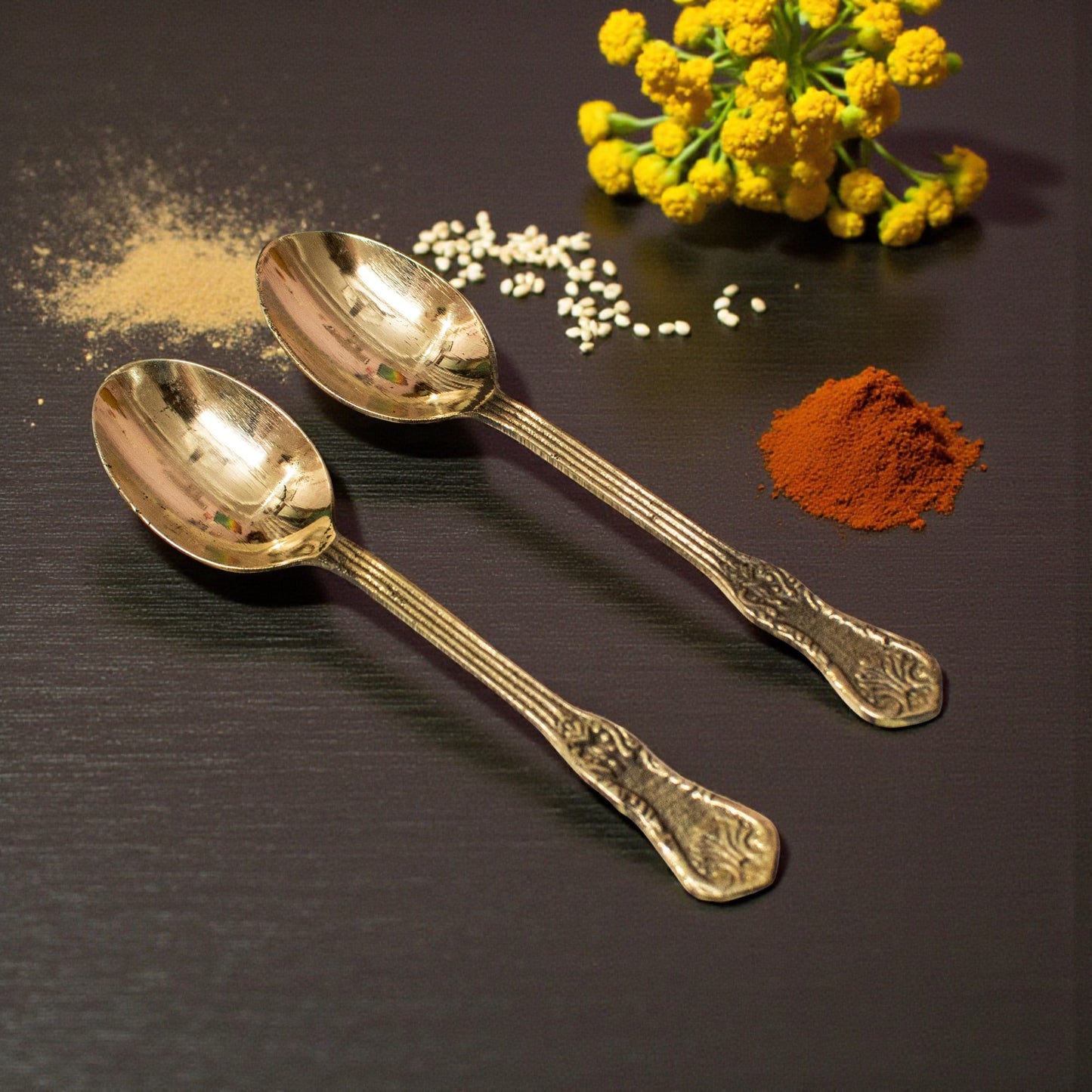 Brass Table Spoon (Set of two) 6 inch DINSPN001T