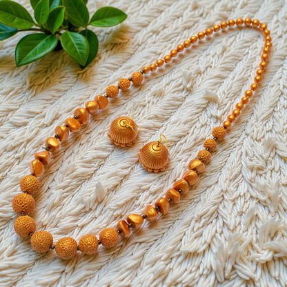 Handmade Terracotta Jewelry Set for Women TRN0176