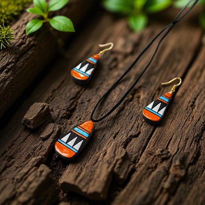 Handmade Terracotta Jewelry Set for Women TRN167