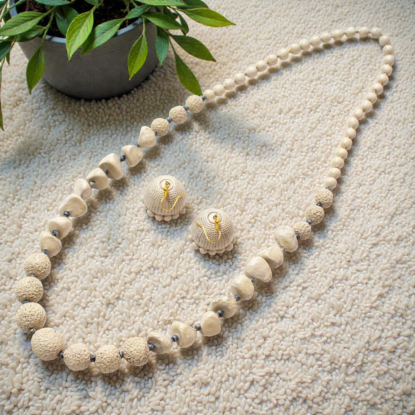 Handmade Terracotta Jewelry Set for Women TRN0176