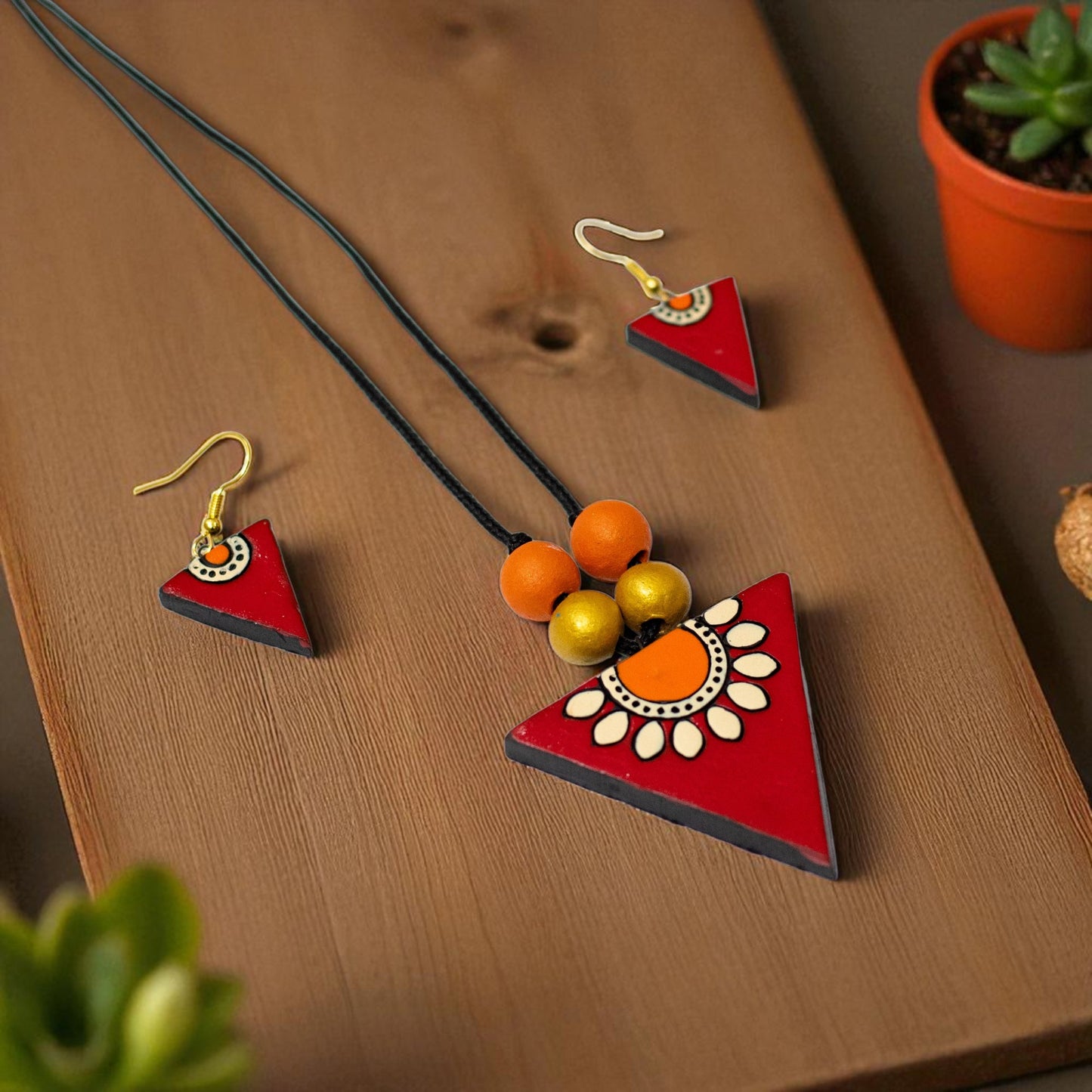 Handmade Terracotta Jewelry Set for Women TRN170