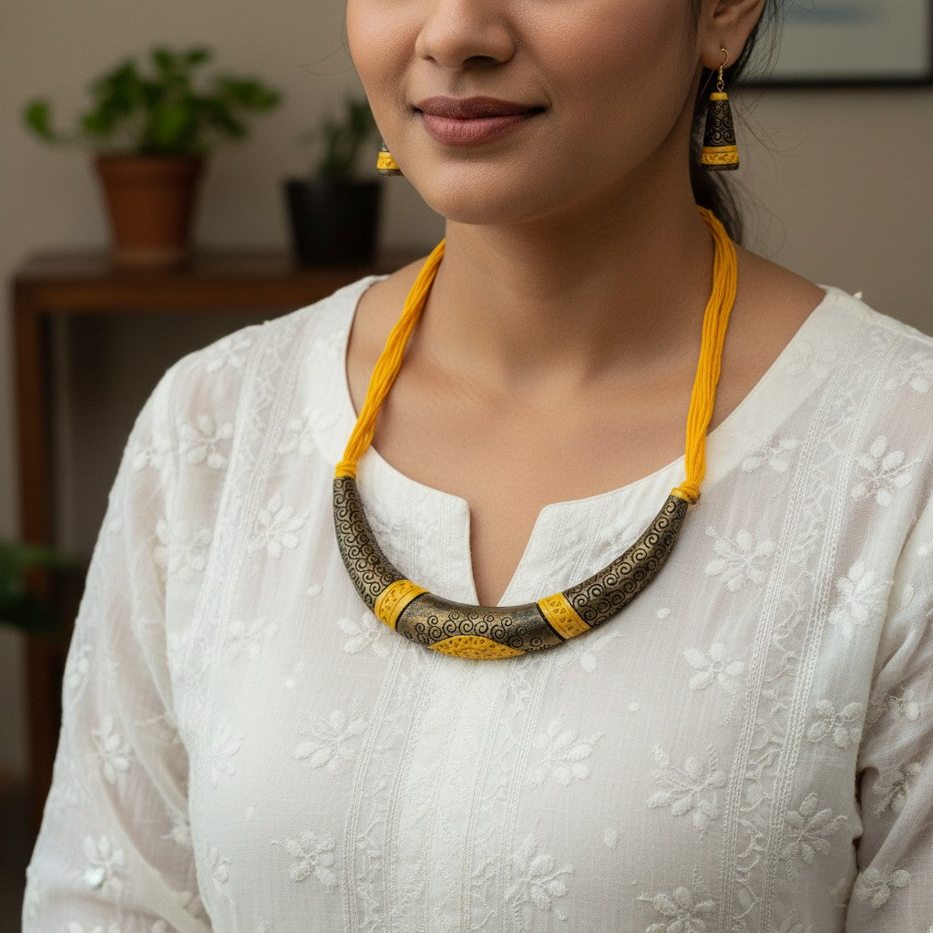 Handmade Terracotta Jewelry Set TR103