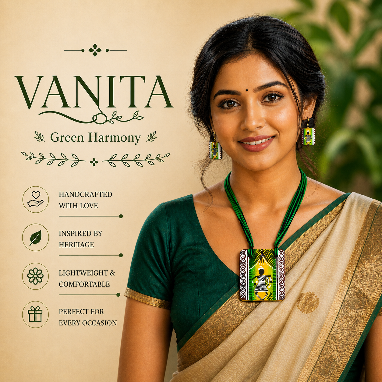 Handmade Terracotta Jewelry Set for Woman TRN110