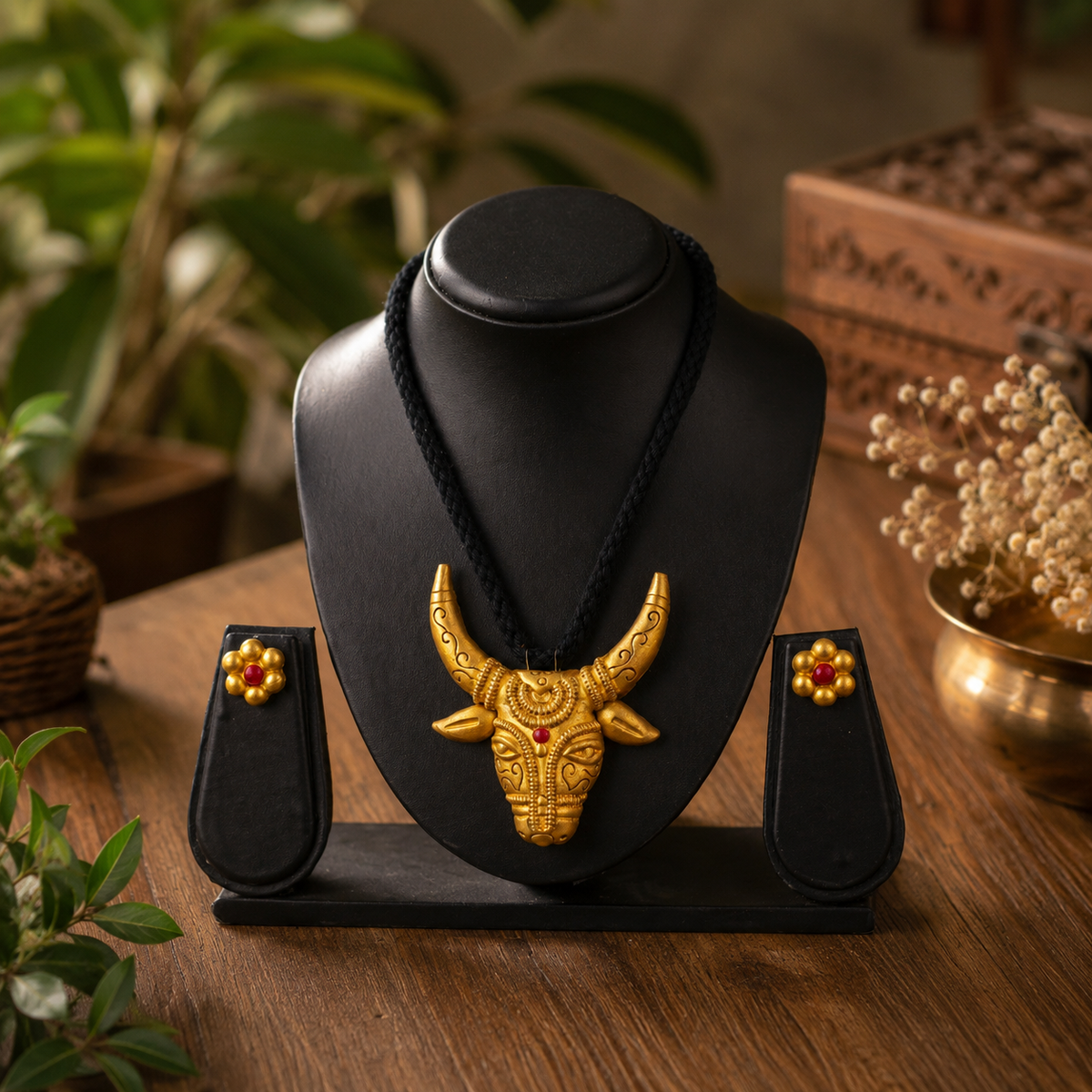 Handcrafted Terracotta Jewellery Set for Women | Indian Traditional Clay Necklace & Earrings | Ethnic Fashion Jewellery | TRN180