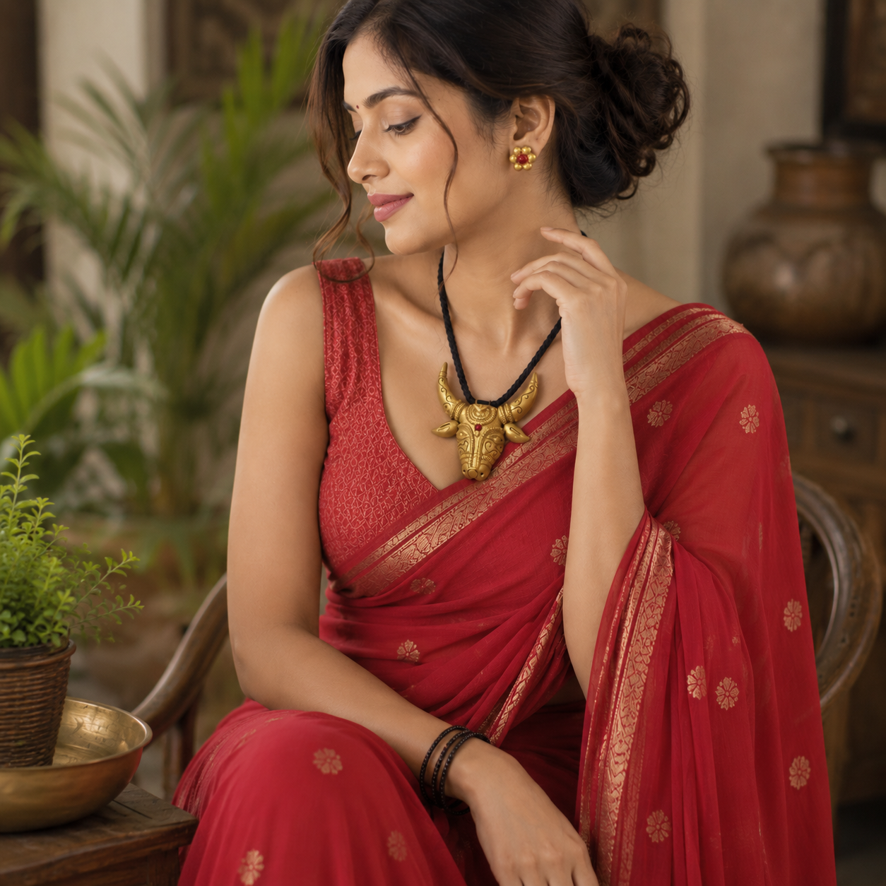 Handcrafted Terracotta Jewellery Set for Women | Indian Traditional Clay Necklace & Earrings | Ethnic Fashion Jewellery | TRN180