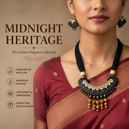 Handmade Terracotta Jewelry Set for Woman TRN107