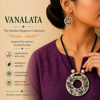 Handmade Terracotta Jewelry Set for Women TRN162