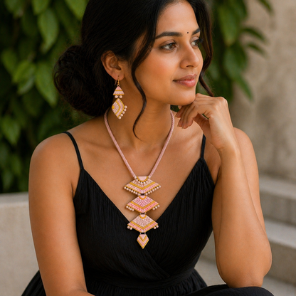 Handmade Terracotta Jewelry Set for Woman TRN125