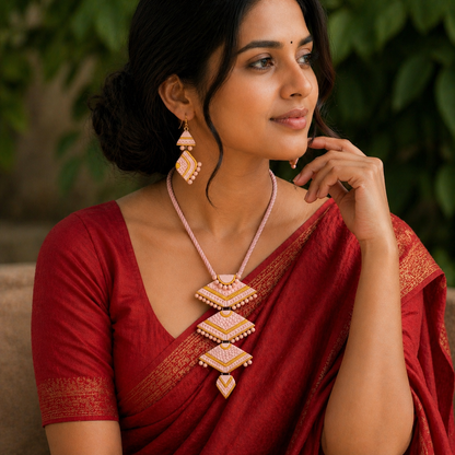 Handmade Terracotta Jewelry Set for Woman TRN125