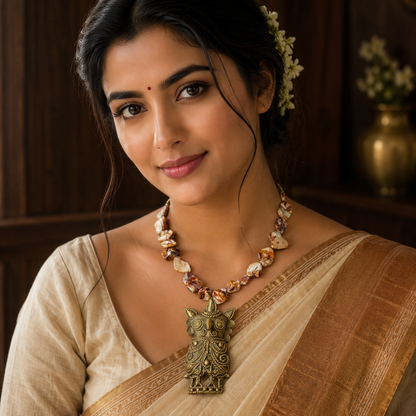 Dhokra Art Brass Metal Jewellery for Women D76