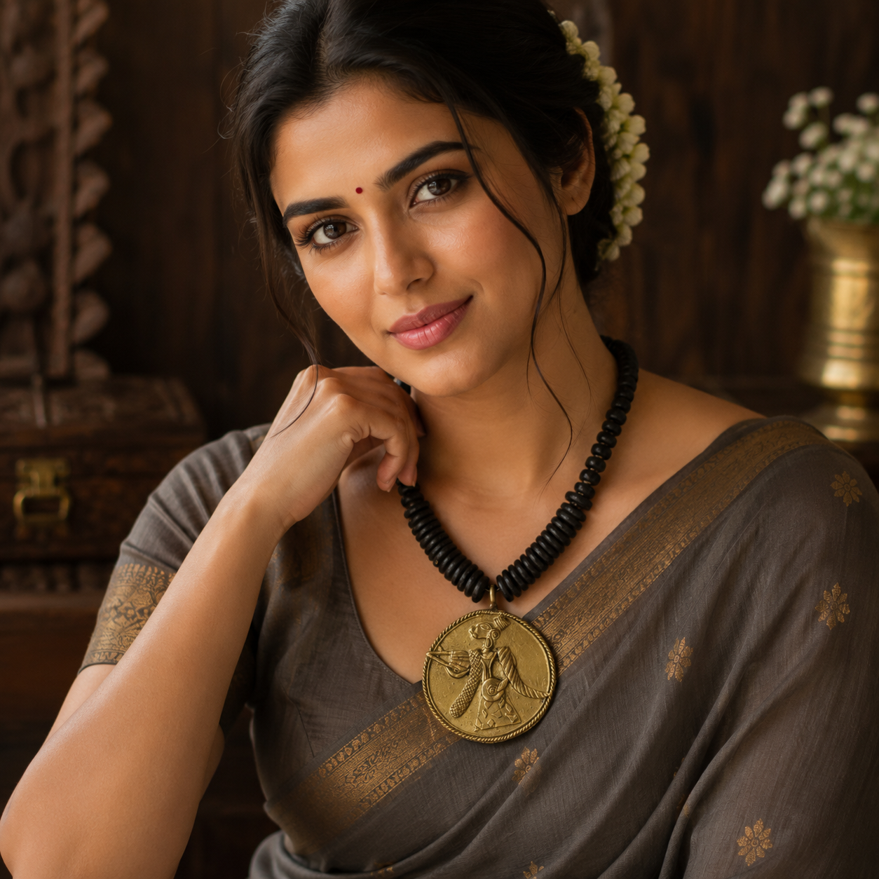 Dhokra Art Brass Metal Jewellery for Women D73