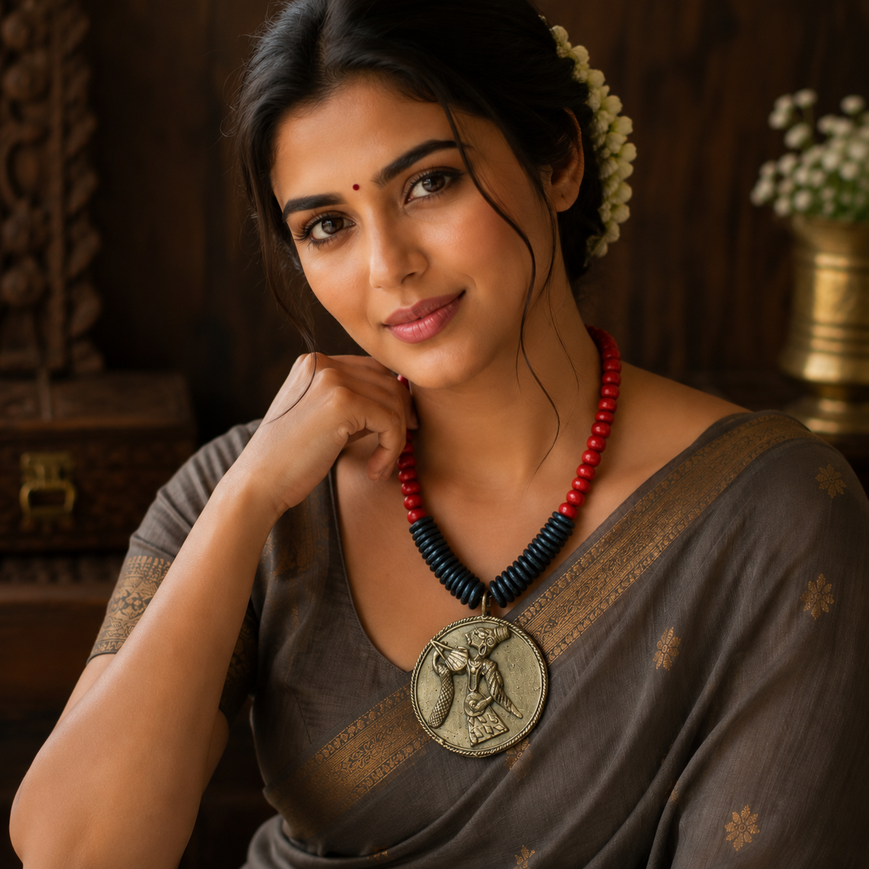 Dhokra Art Brass Metal Jewellery for Women D73