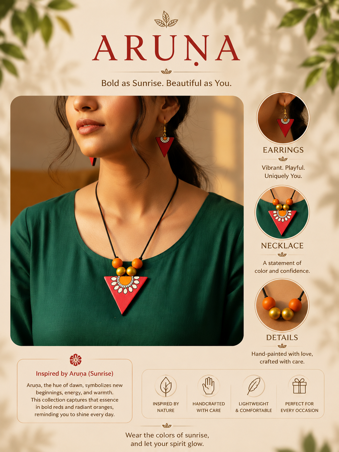 Handmade Terracotta Jewelry Set for Women TRN170