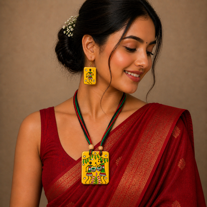Handmade Terracotta Jewelry Set for Woman TRN110