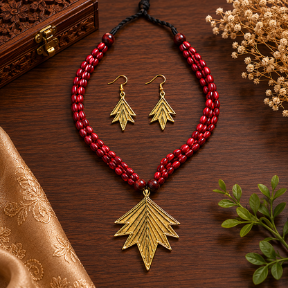 Dhokra Art Brass Metal Jewellery for Women D81