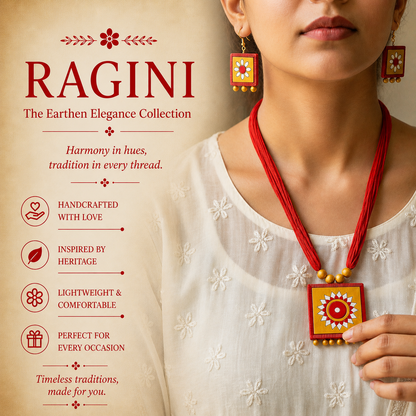 Handmade Terracotta Jewelry Set for Woman TRN115