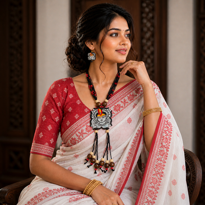 Handmade Terracotta Jewelry Set Devi Durga TRN122